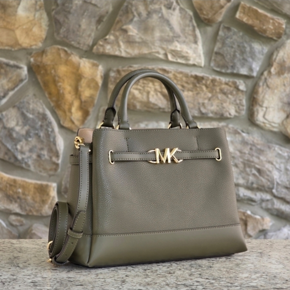 Michael Kors Reed Large Green Satchel